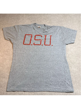 Homage Ohio State Buckeyes Shirt Mens XL Gray O.S.U. Block Tri-Blend Soft OSU